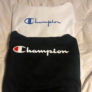 Two champion sweatshirts, medium
